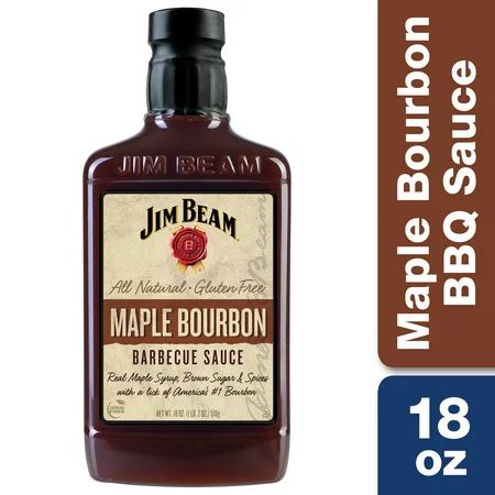 Jim Beam Maple Bourbon Barbecue Sauce, BBQ Grilling Sauce, 18 oz. | Walmart (US)