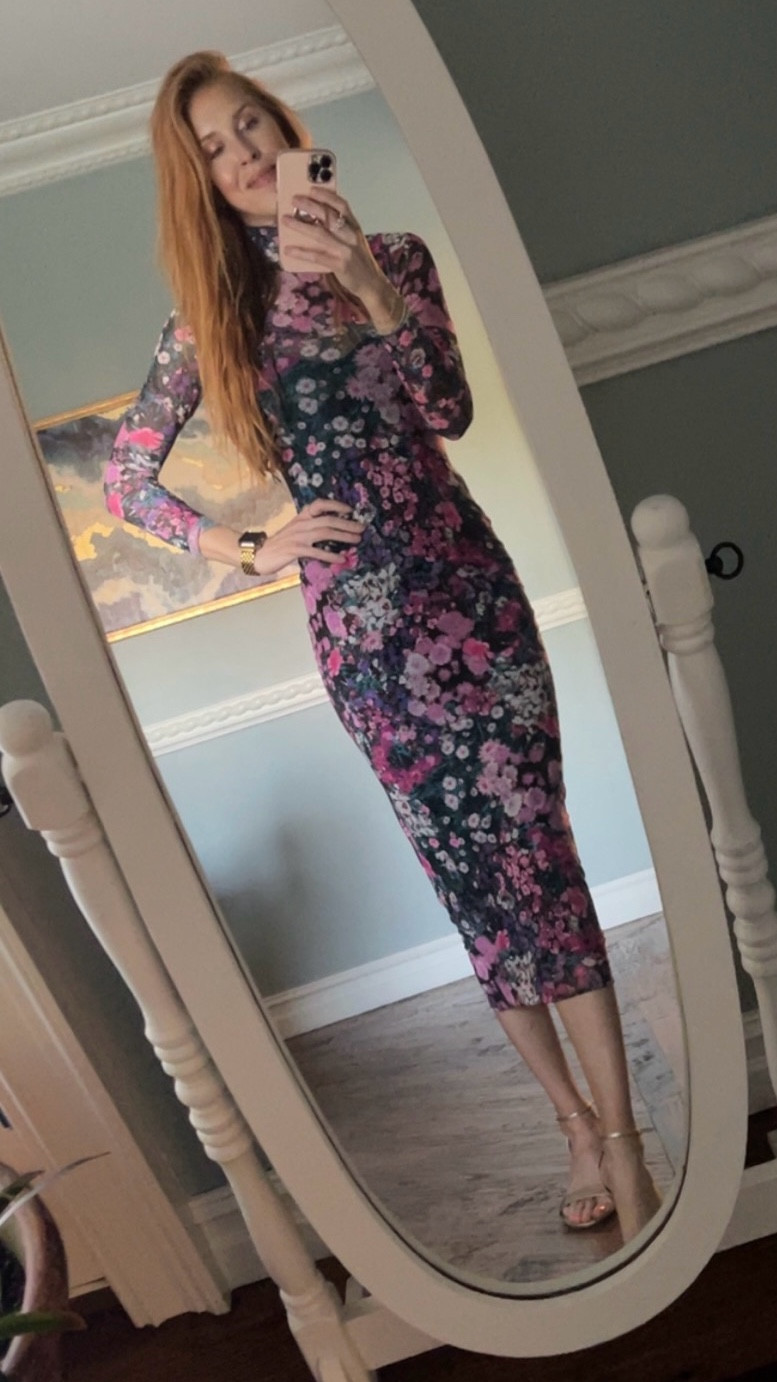 Girlie and feminine with the floral design and fit. Excited for time with the ladies. It’s spring but cooler out tonight so going with more coverage. 🌸

#LTKootd #LTKOver40 #LTKTall