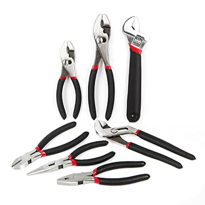 FASTPRO 7-Piece Utility Pliers and Wrench Set, Includes Slip Joint Pliers, Long Nose Pliers, Diagona | Amazon (US)