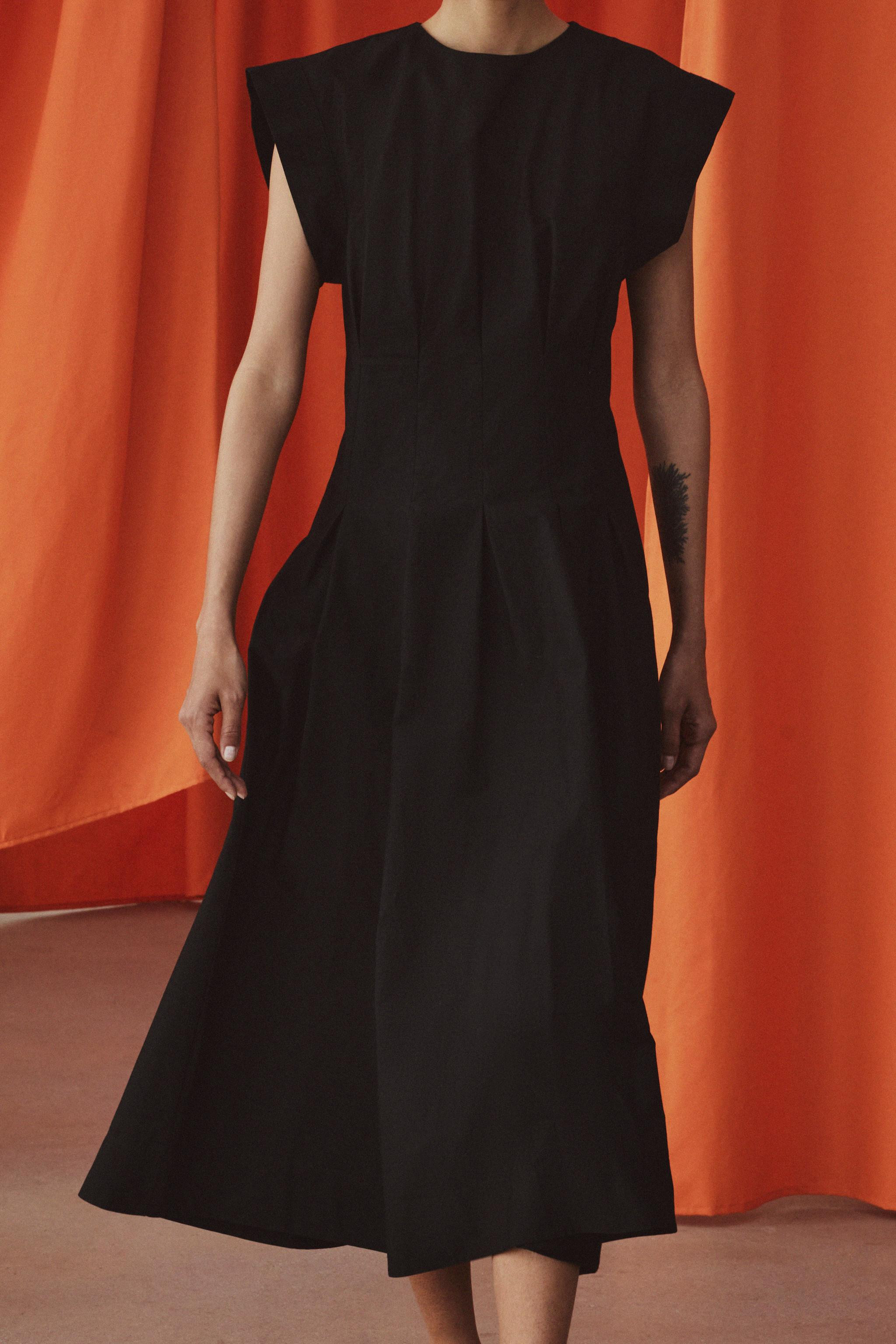 VESTITO IN POPELINE CON PIEGHE ZW COLLECTION | Zara IT