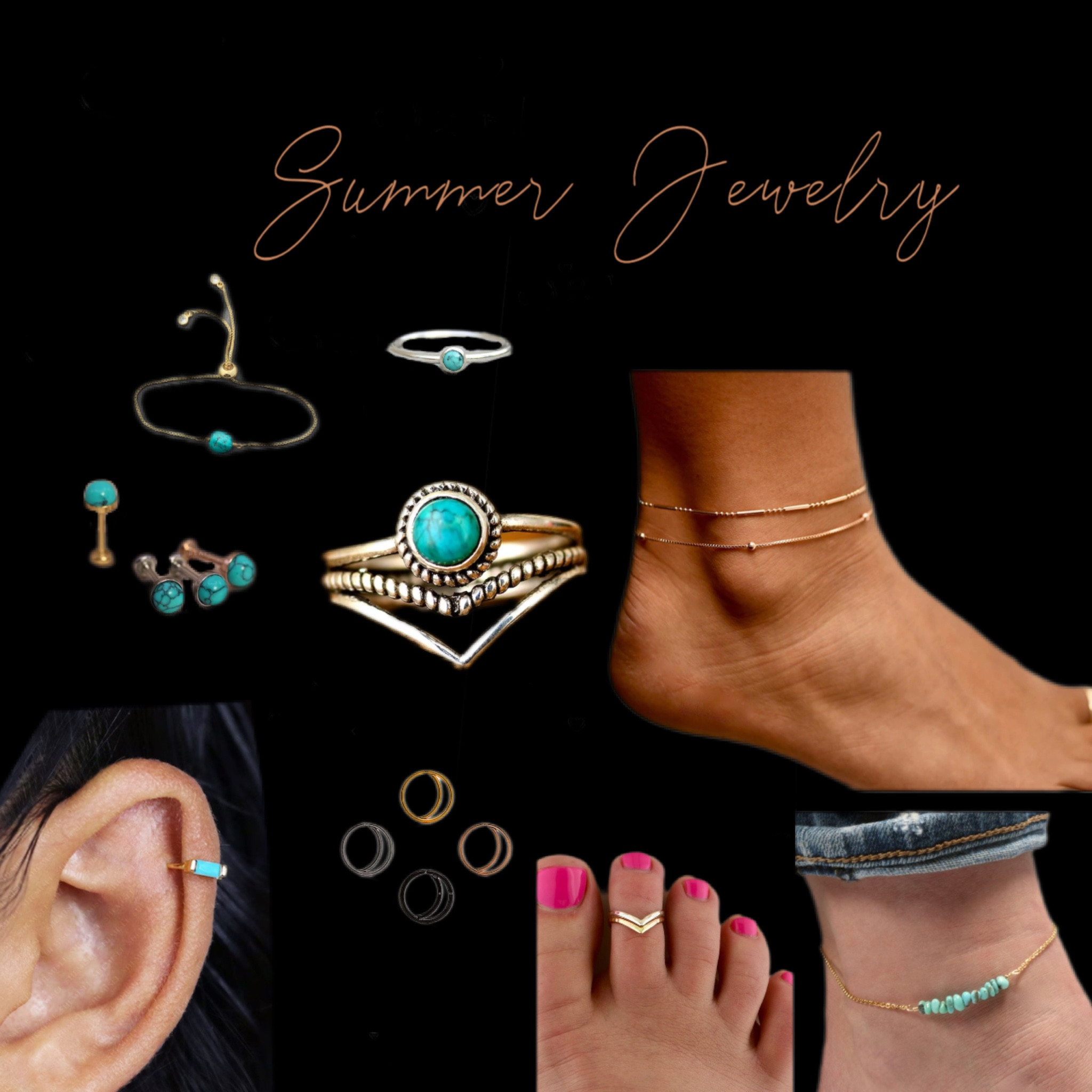 My go to summer jewelry all from Etsy. 
Lots of turquoise and all works for my sensitive skin 

#LTKSeasonal #LTKstyletip #LTKunder50