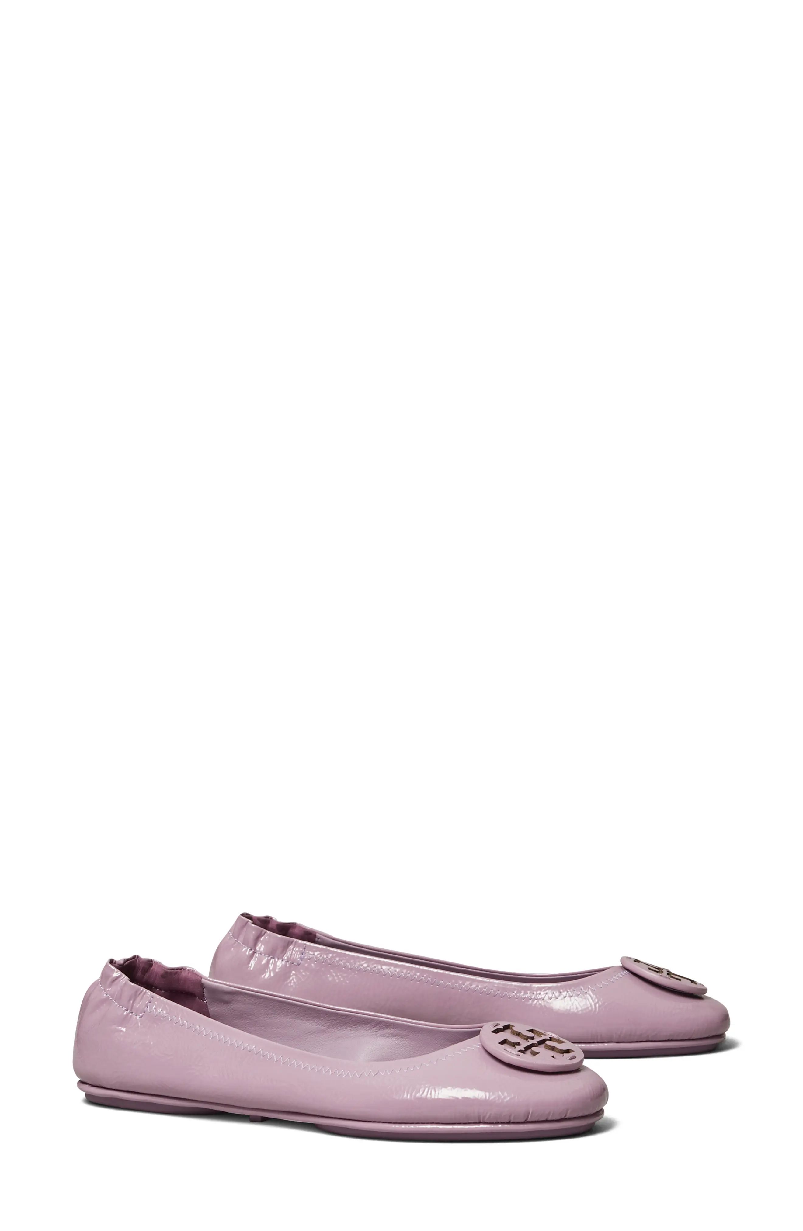 Women's Tory Burch Minnie Travel Ballet Flat, Size 8.5 M - Purple | Nordstrom