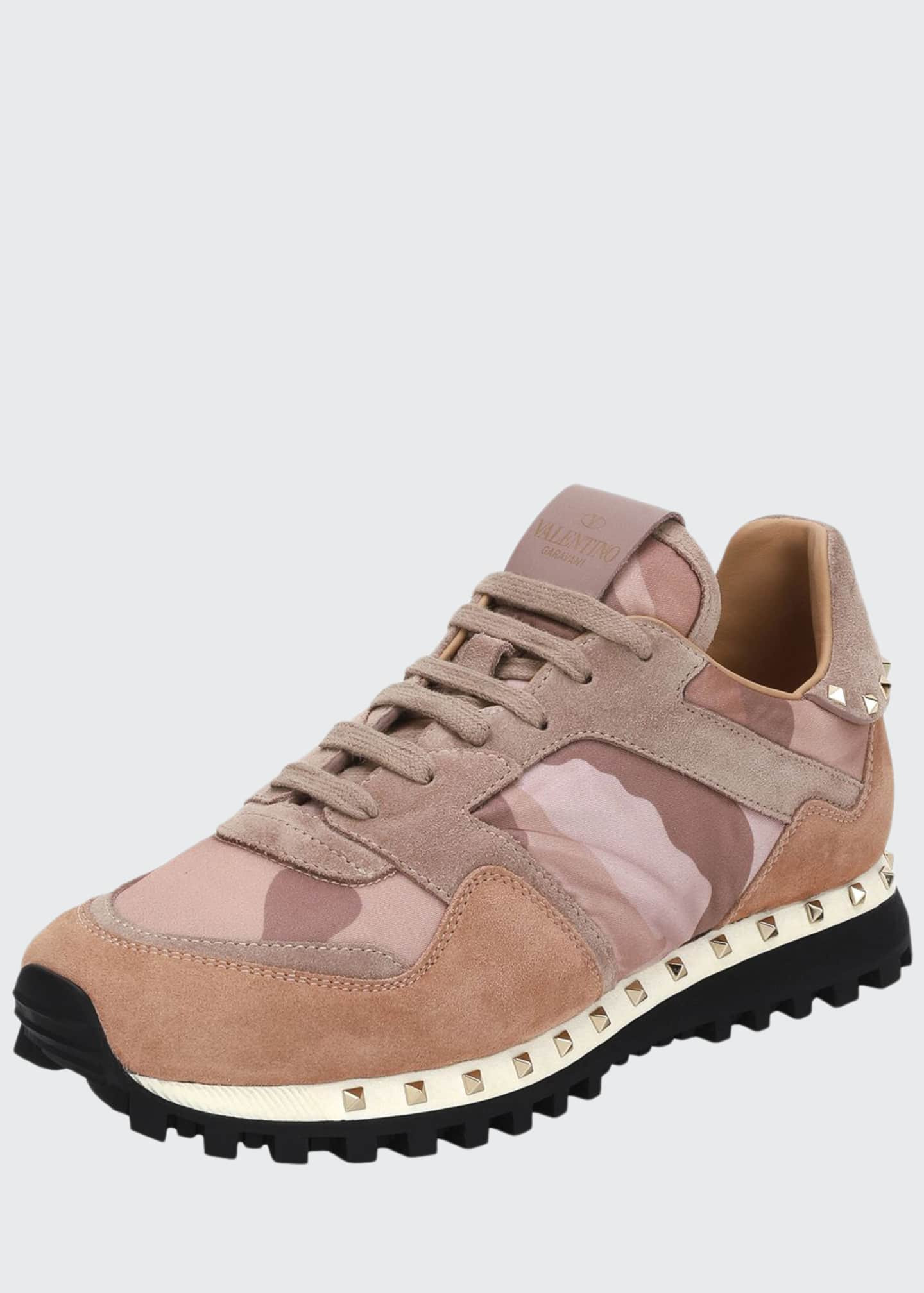 Rockstud Camo Trainer Sneakers | Bergdorf Goodman