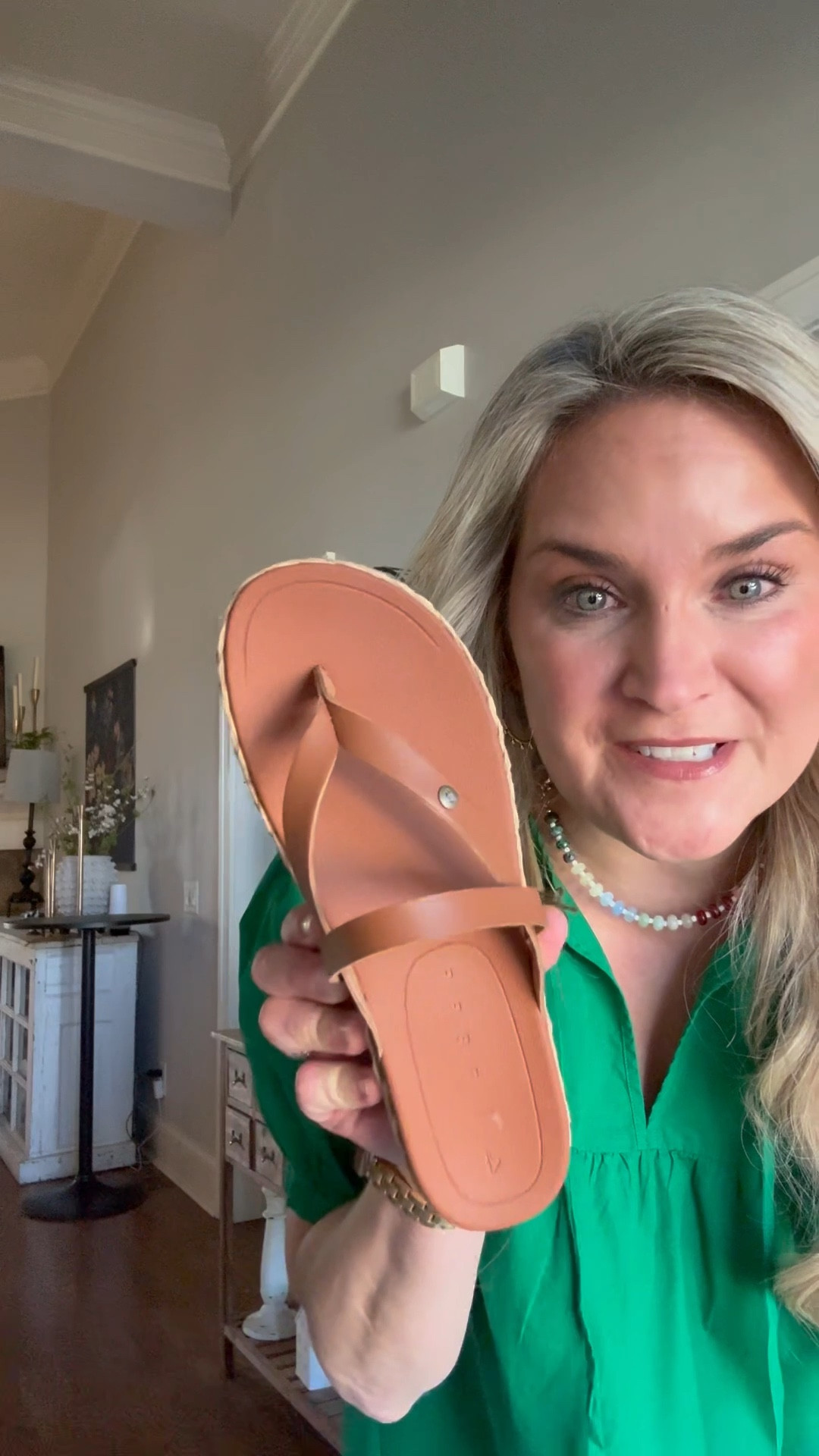 The most comfortable flip flops I’ve ever worn! The sole has an incredible amount of padding but is still super cute and trendy with detail around the edges. 

I could walk for miles in them! They’re have a rubber sole and great arch support  

#LTKMidsize #LTKOver40 #LTKWatchNow