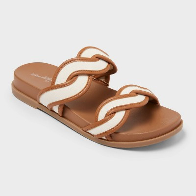 Women's Eloise Sandals with Memory Foam Insole - Universal Thread™ Cognac 9.5 | Target