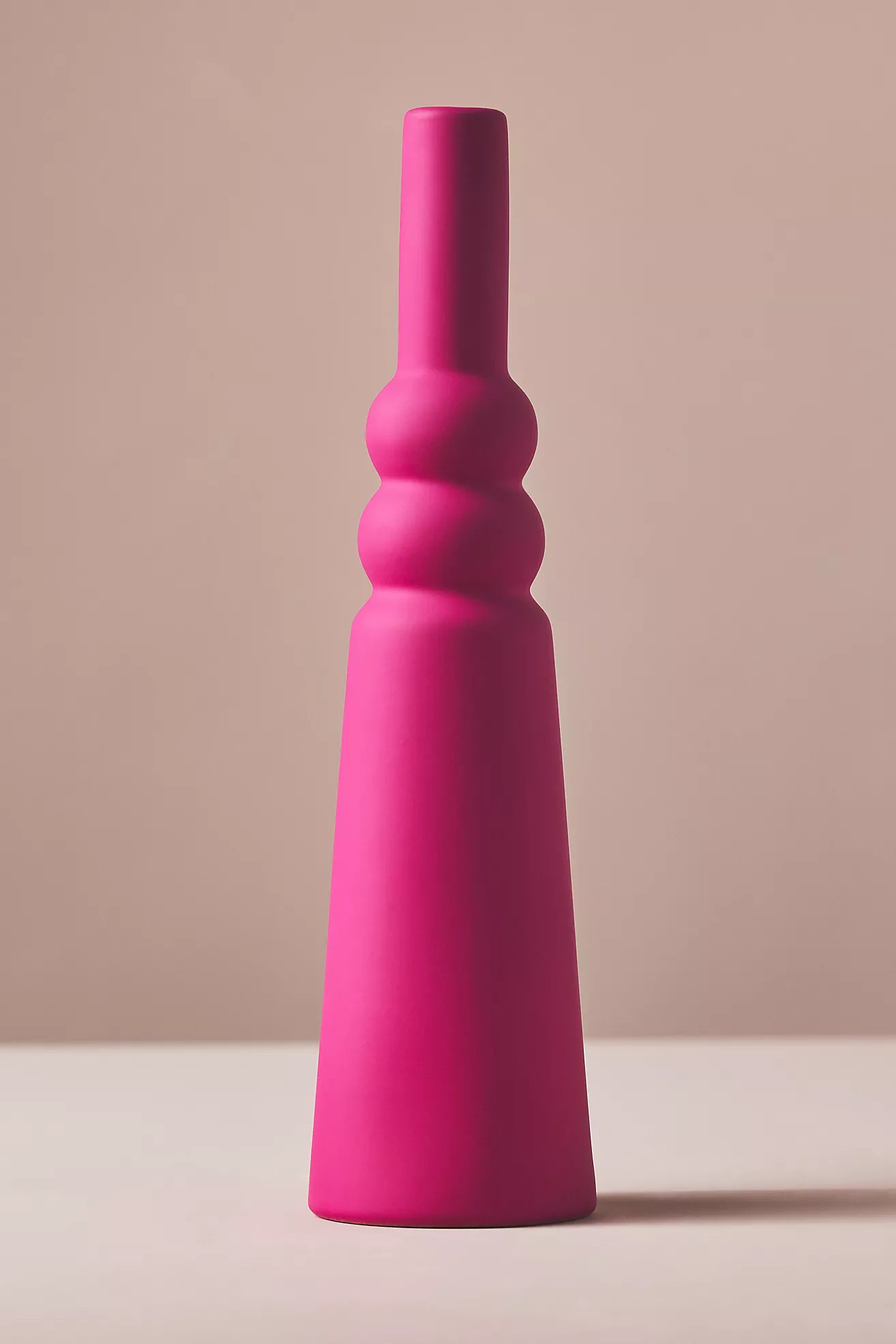 Matte Pink Stoneware Vase | Anthropologie (US)
