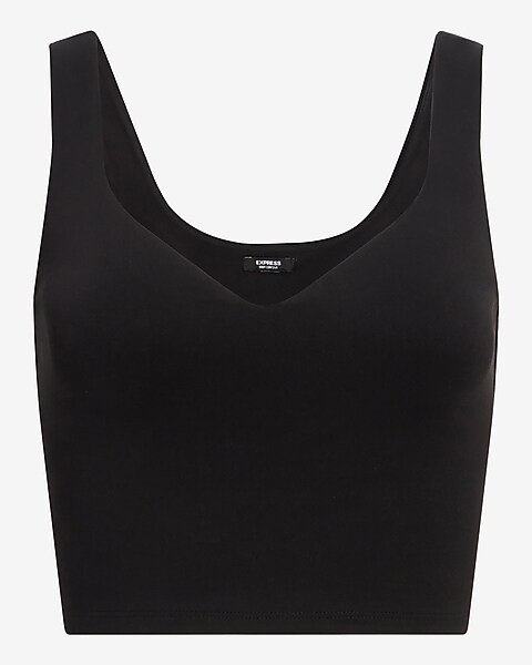 Body Contour High Compression Sweetheart Neckline Cropped Tank | Express