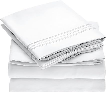 Mellanni King Size Sheet Set - Hotel Luxury 1800 Bedding Sheets & Pillowcases - Extra Soft Coolin... | Amazon (US)