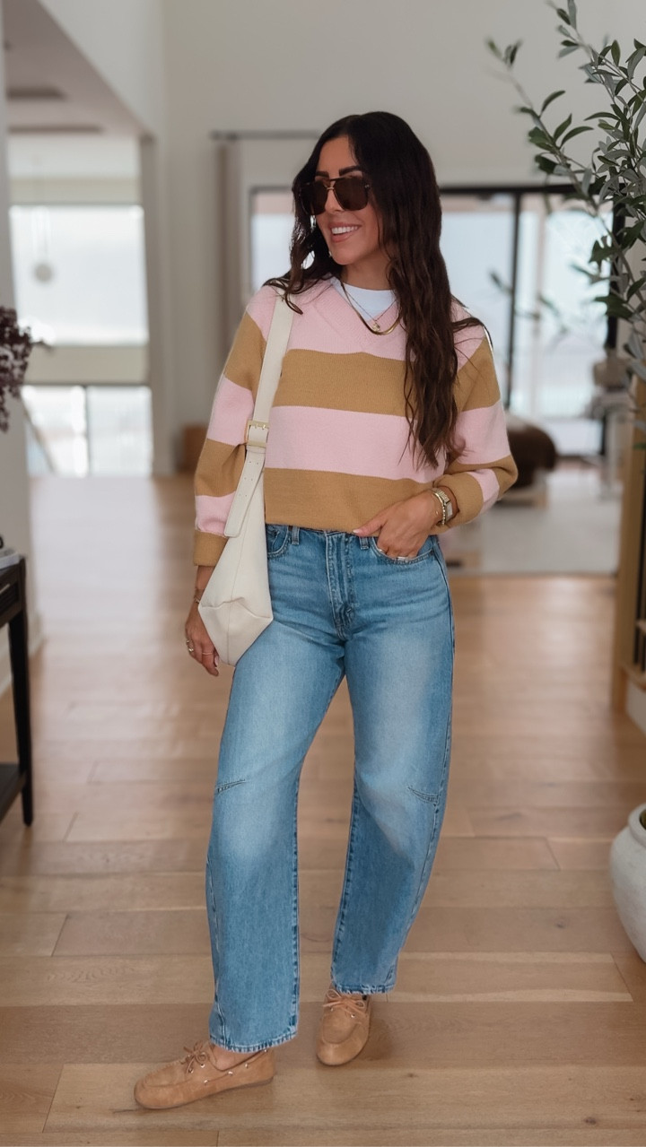 These jeans are some of my favorites! Wearing in a size 27. Sweater is in a size medium. Linked everything for you! 

#LTKgrwm #LTKootd #LTKSaleAlert