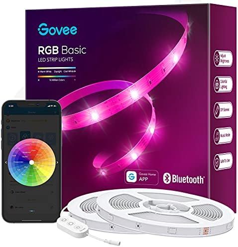 Govee RGB LED Strip Lights, 65.6ft Bluetooth LED Lights with App Control, Bright 5050 LEDs, 64 Sc... | Amazon (US)