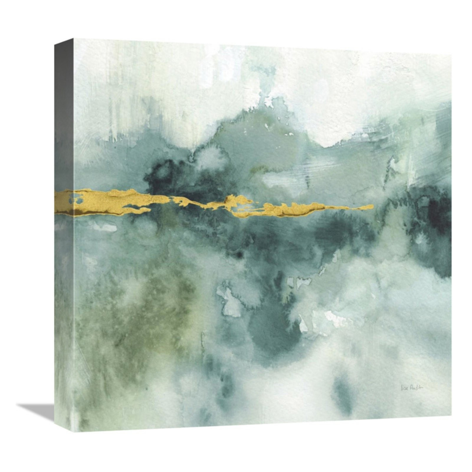 Global Gallery My Greenhouse Abstract I Crop Blue Canvas Wall Art | Hayneedle