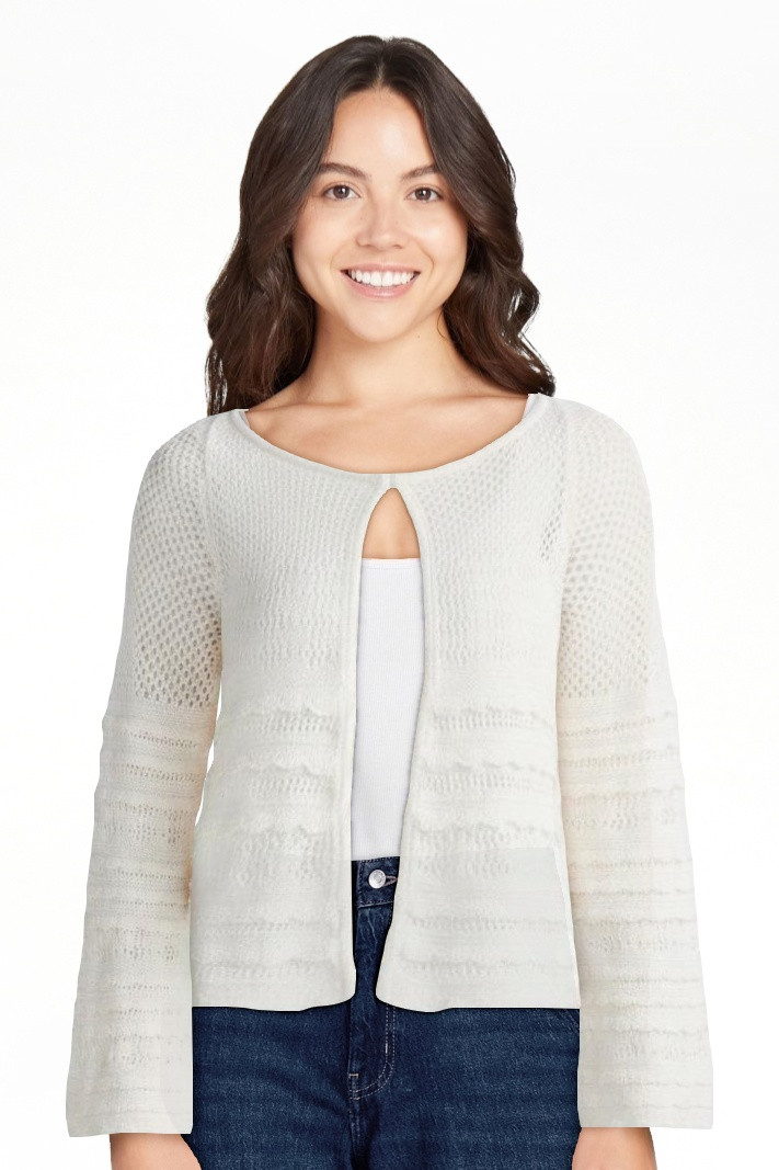 Scoop Women's and Women's Plus Stitch Mix Button Front Cardigan, Sizes XS-4X | Walmart (US)