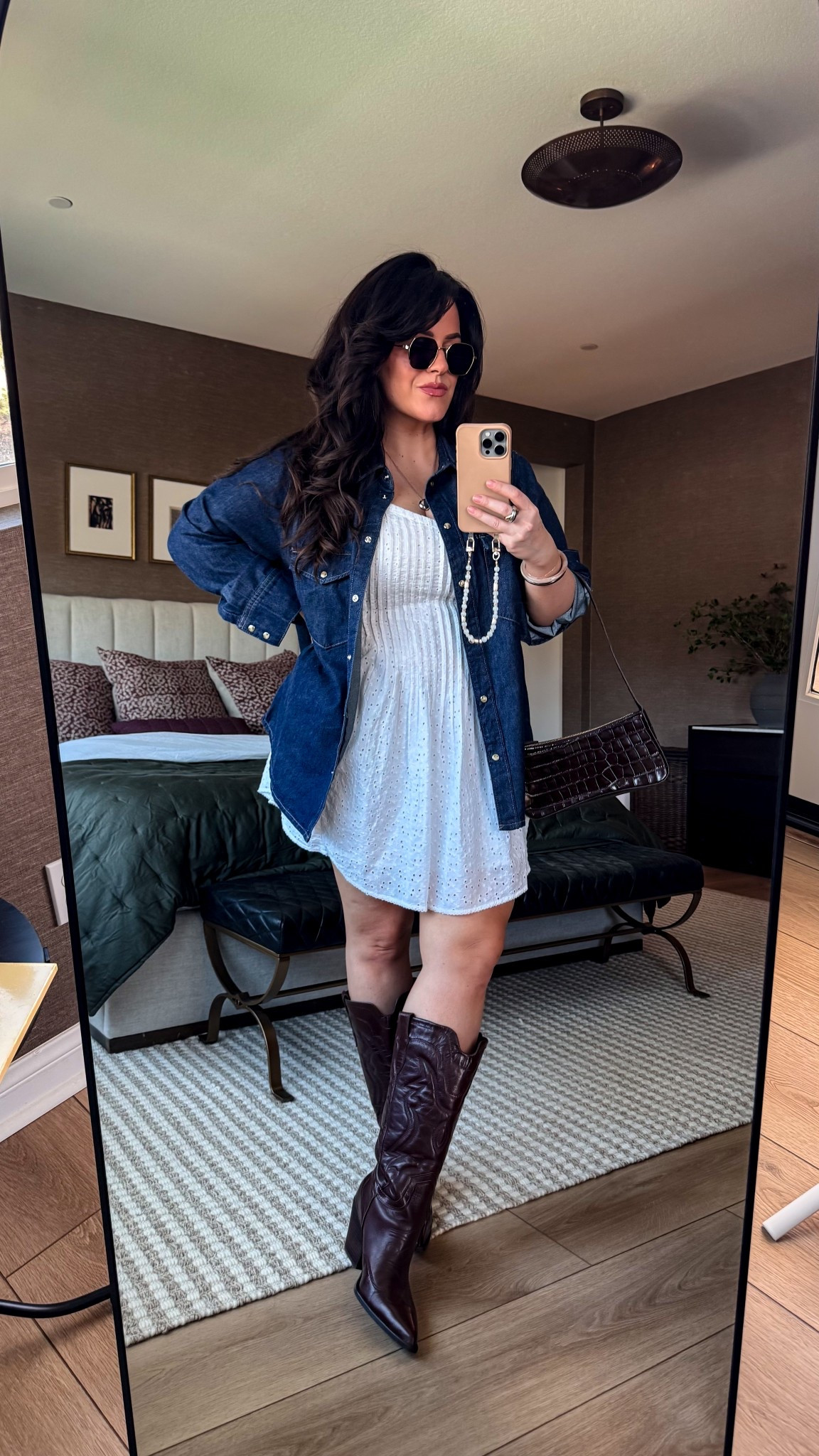 Day 6 of the everyday outfits challenge! Styling outfits to fall back in love with our closets! 

•White sundress is a large (smocked back and adjustable straps (I got this sundress this year in multiple colors and it will be on repeat.) 
•lightweight dark denim button down xl 
•my fave wide calf western boots tts 
•push up bra 38dd
•smoothing undies I size up one to a 1x 

•


#LTKSeasonal #LTKSaleAlert #LTKMidsize