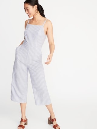 Striped Linen-Blend Cami Jumpsuit for Women | Old Navy US