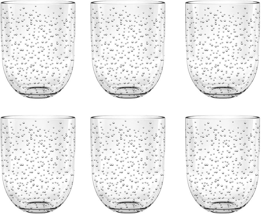 TarHong Bubble Double Old Fashion Glass Clear, 15.5 oz, Premium Plastic, Set of 6 | Amazon (US)