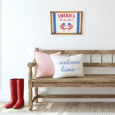 America the Beautiful Patriotic Framed Wall Décor | Wayfair North America