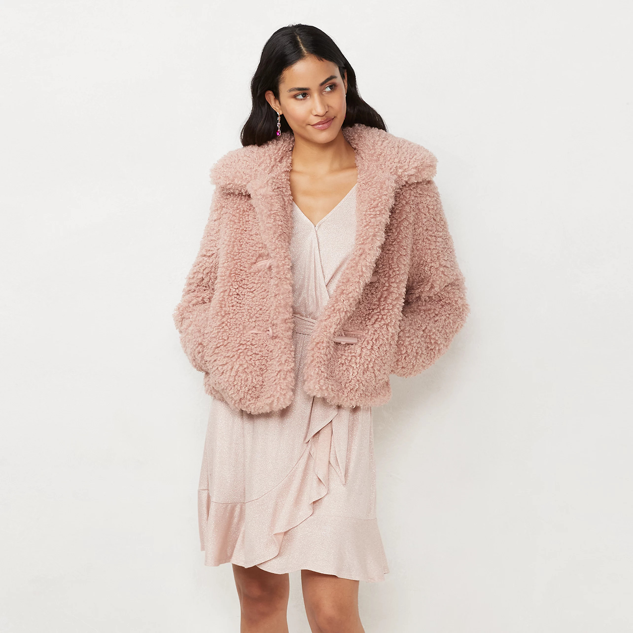 Women's LC Lauren Conrad Toggle Faux-Fur Jacket | Kohl's