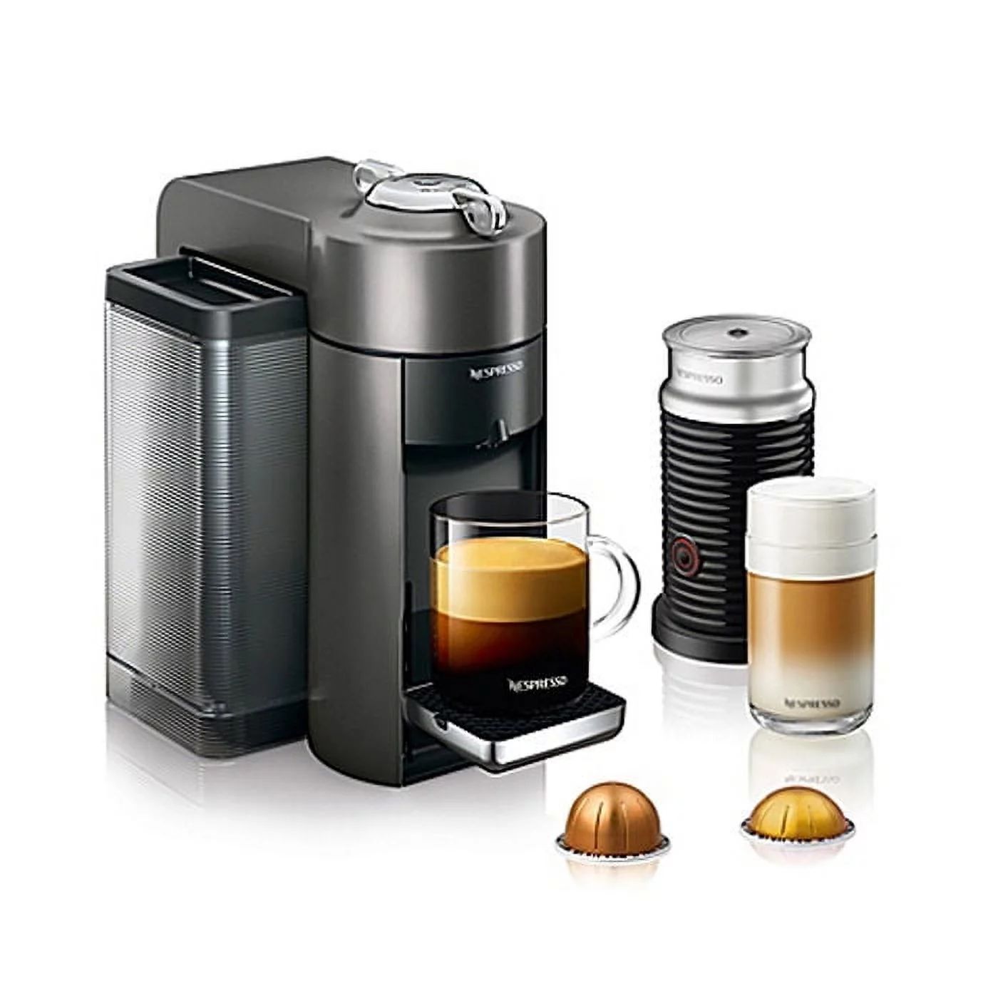 Nespresso Evoluo Coffee and Espresso Machine by De'Longhi with Aerocinno, Graphite Metal | Walmart (US)