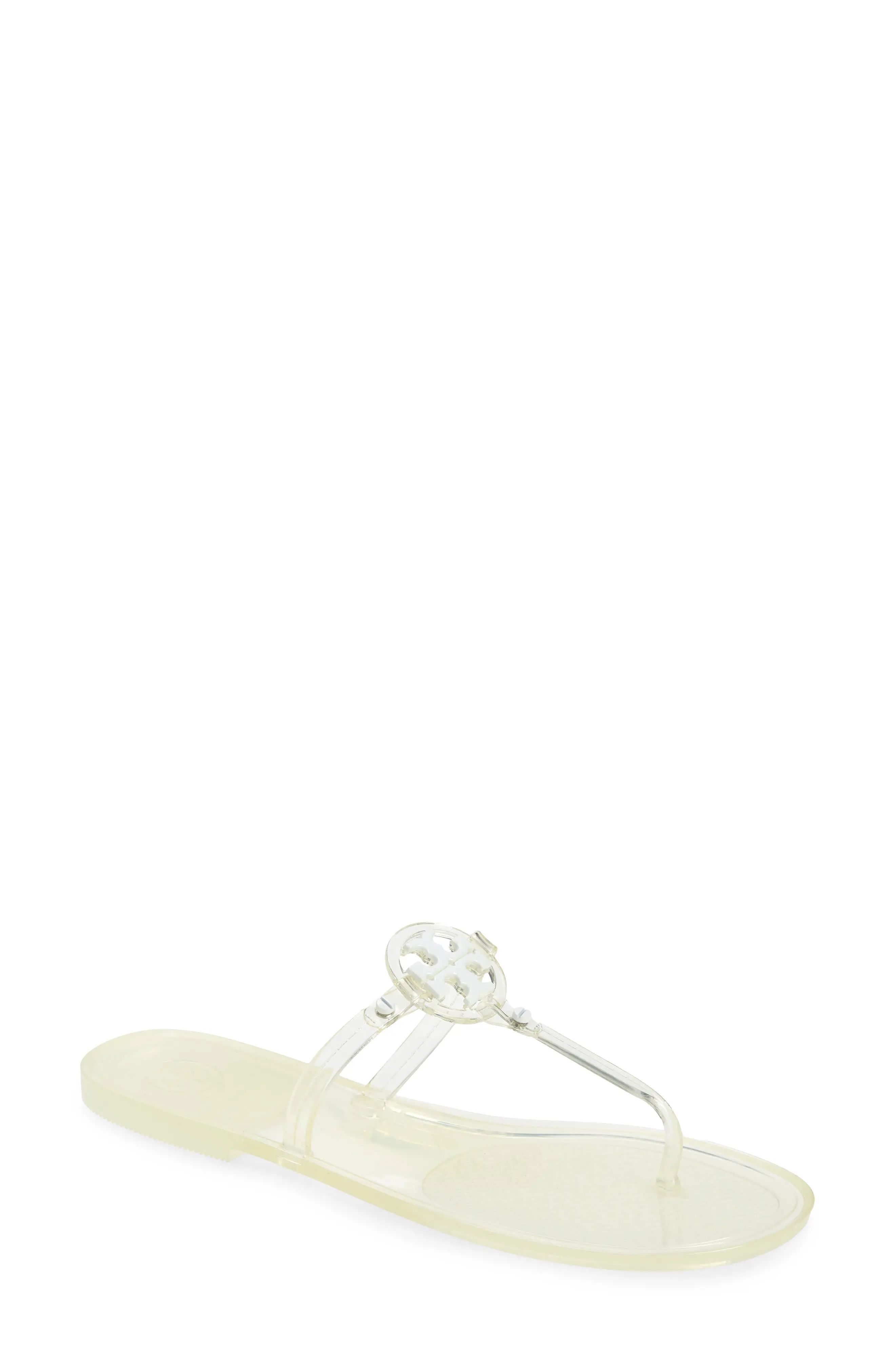 Tory Burch Mini Miller Jelly Thong Sandal, Size 11 in Clear at Nordstrom | Nordstrom
