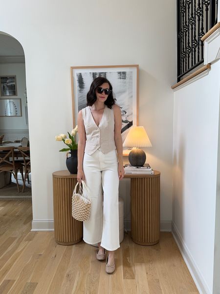 summer outfit, white pants, neutral outfit, chic outfit, summer outfit, sunglasses, summer handbag

#LTKSeasonal #LTKFindsUnder100 #LTKStyleTip