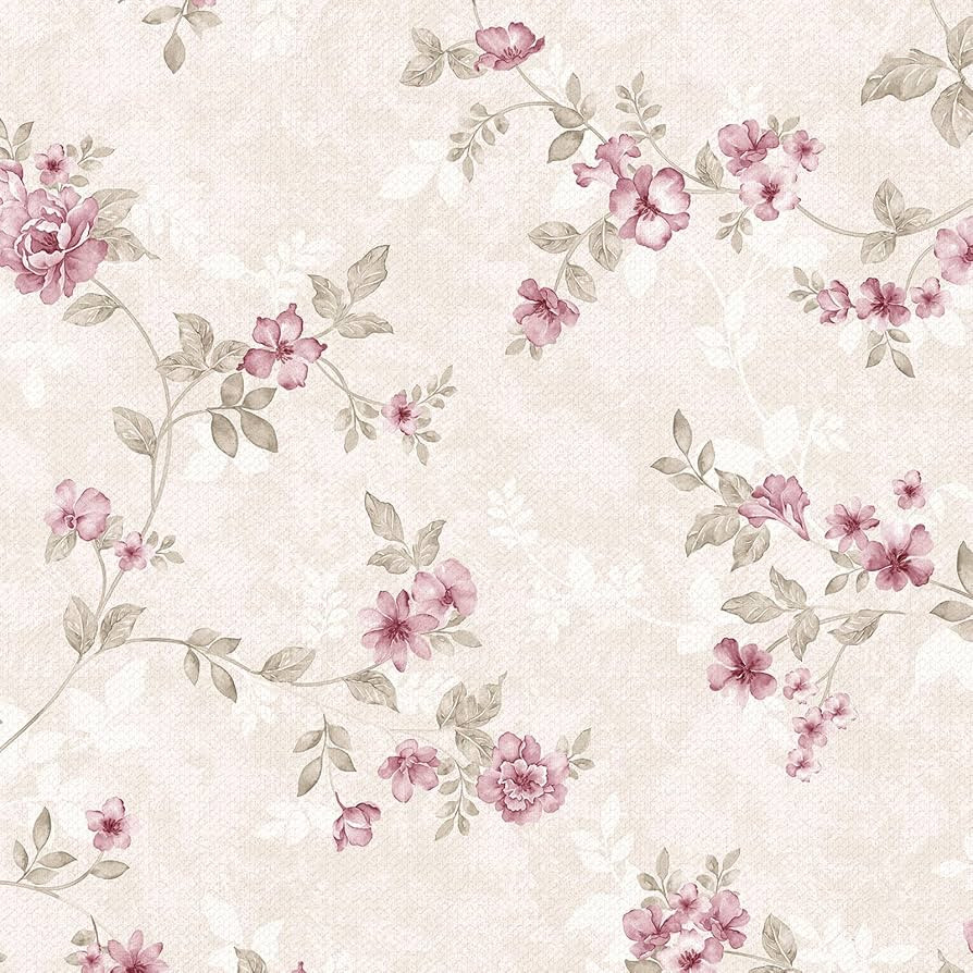 Wallercity Pink Floral Wallpaper Retro Rose Pink Wallpaper Boho Floral Contact Paper for Cabinets... | Amazon (US)