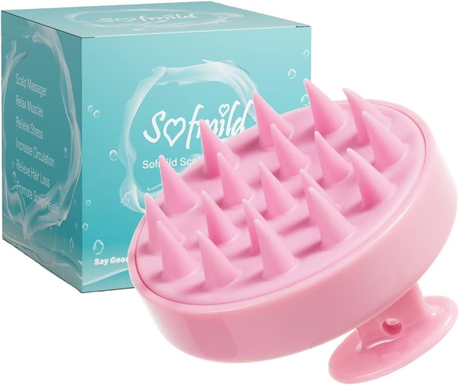 Sofmild Silicone Scalp Massager Shampoo Brush Hair Brush Head Massager Hair Growth Scrubber for S... | Amazon (UK)
