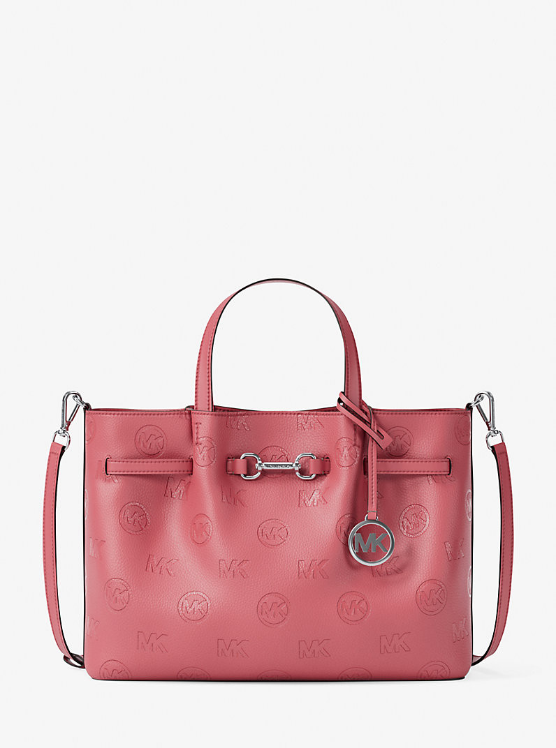 Carson Medium Logo Debossed Satchel | Michael Kors US