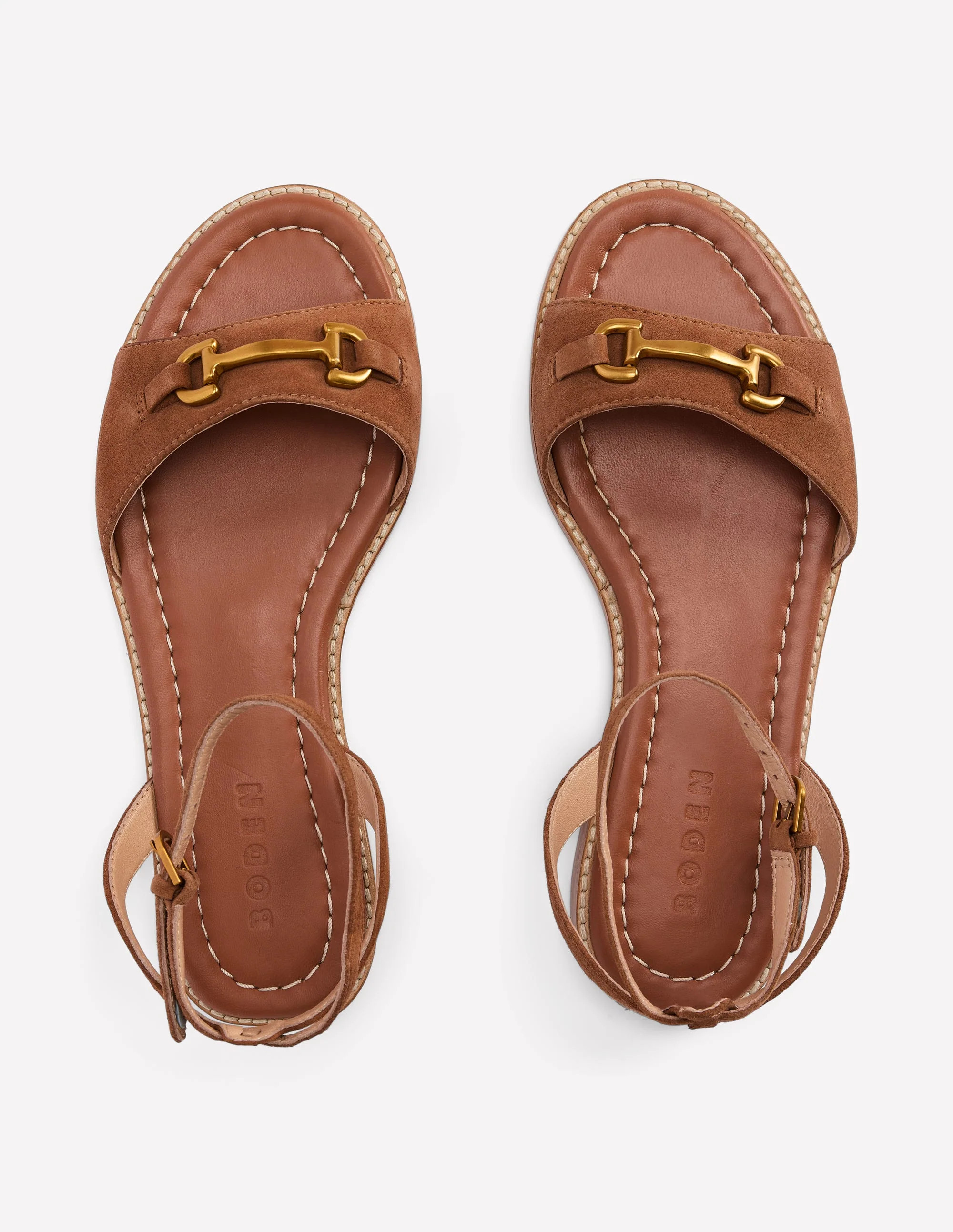 Iris Snaffle Flat Sandals-Ginger Snap | Boden (US)