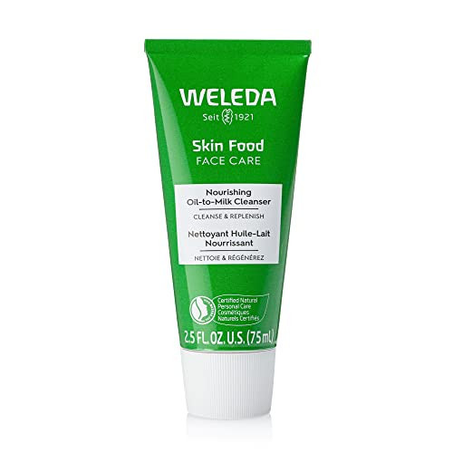 Weleda Skin Food Face Care Nourishing Oil-to-Milk Cleanser, 2.5 Fluid Ounce, Plant Rich Cleanser with Sunflower Seed Oil, Chamomile Extract and Pansy | Amazon (US)