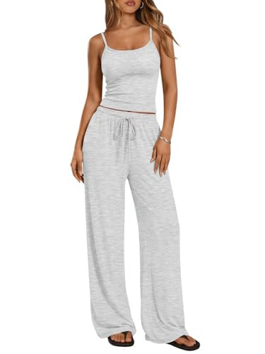 Trendy Queen Women's 2 Piece Lounge Set – Soft Matching Vacation Outfits for Travel, Airport, and Casual Wear | Amazon (US)