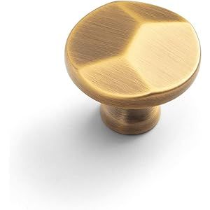 Goo-Ki Brushed Brass Zinc Alloy Cabinet Knob - Single Hole Center Affordable Luxury Cabinet Pull Har | Amazon (US)
