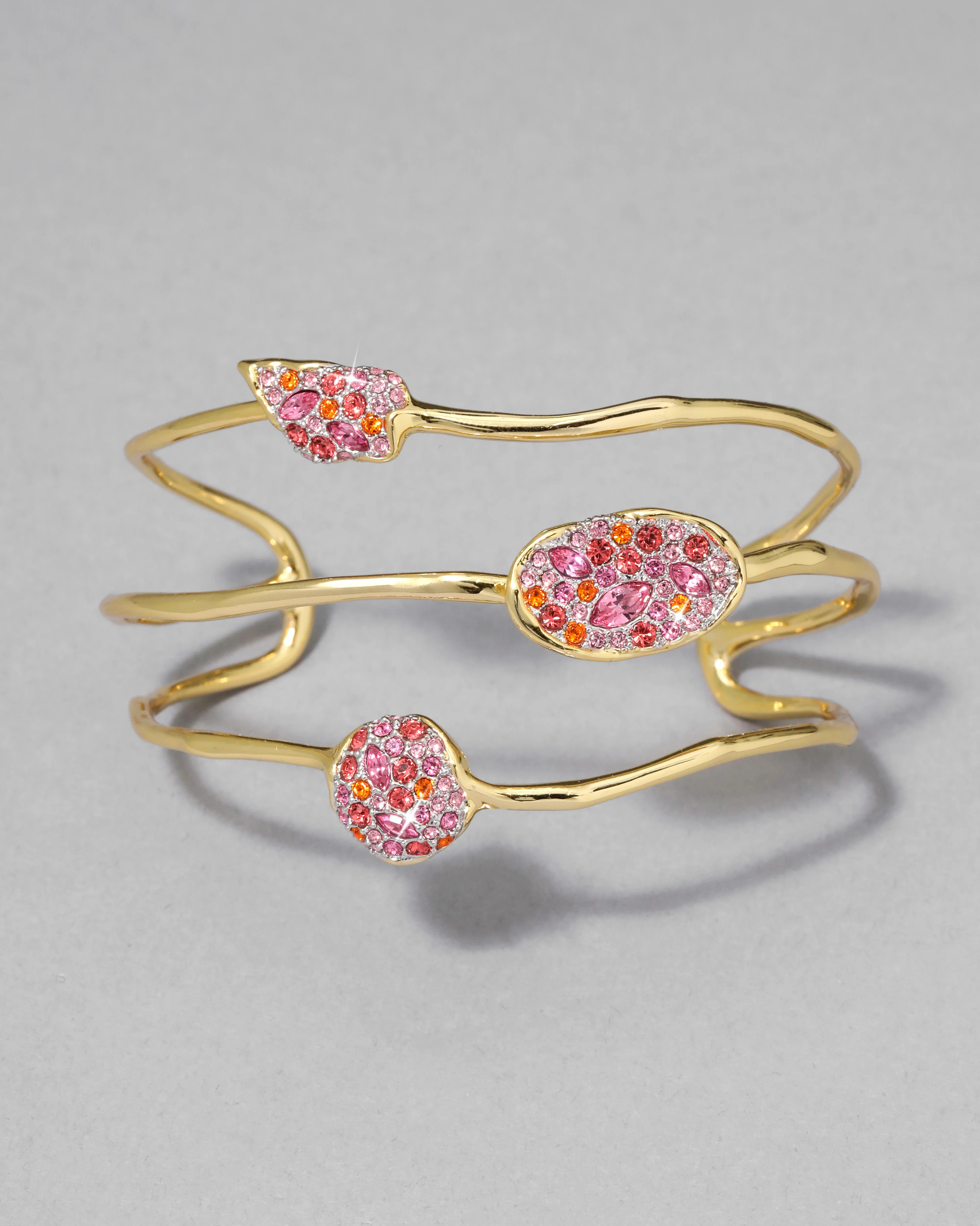 Alexis Bittar Solanales Crystal Orbiting Cuff Bracelet- in Candy | Statement Jewelry from Alexis Bittar | Alexis Bittar