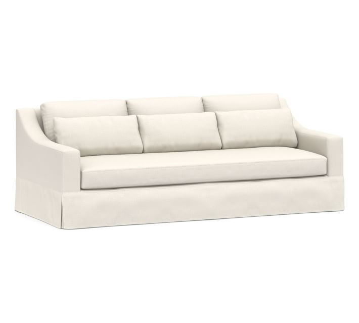 York Slope Arm Deep Seat Slipcovered Sofa | Pottery Barn (US)
