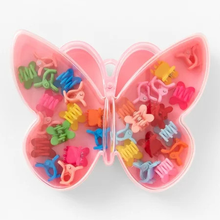 Claire s Club Rainbow Butterfly Mini Hair Claws (20 pack) | Walmart (US)