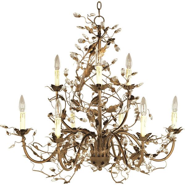 Elegante Etruscan Gold Nine-Light Chandelier | Bellacor