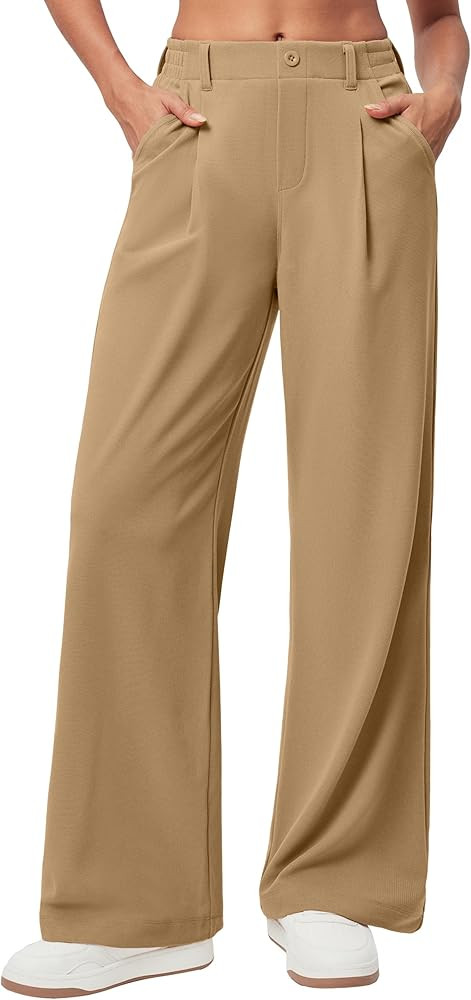 Ewedoos Wide Leg Pants Woman Stretchy Work Dress Pants Women Trendy 2026 Business Casual Outfits ... | Amazon (US)