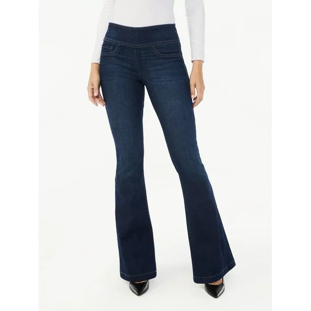 Sofia Jeans by Sofia Vergara Women's Melisa Super High Rise Flare Pull On Jeans - Walmart.com | Walmart (US)