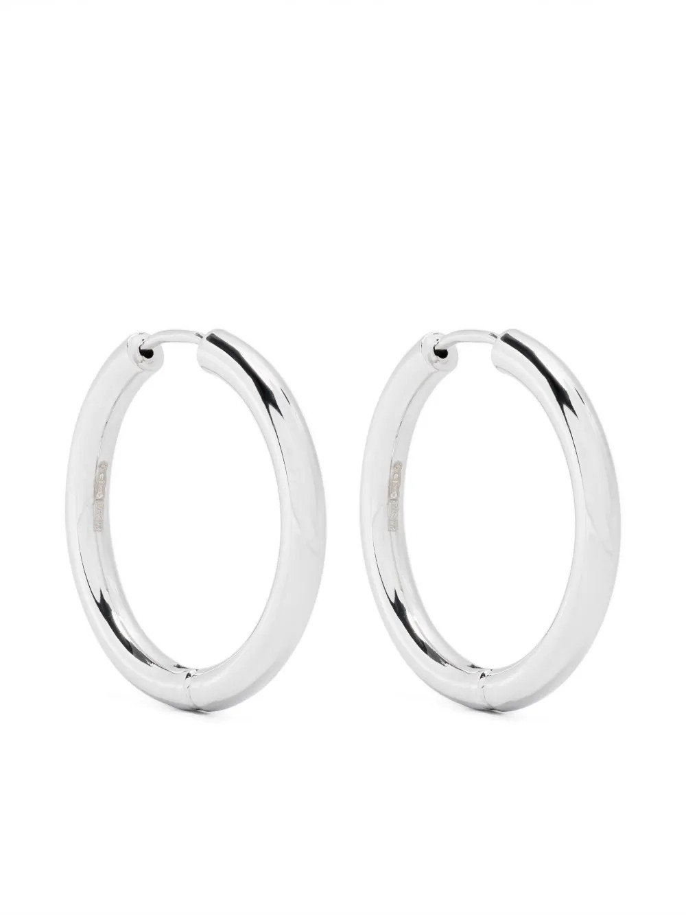 Adina Reyter Tube Huggy Hoop Earrings | Silver | FARFETCH | Farfetch Global