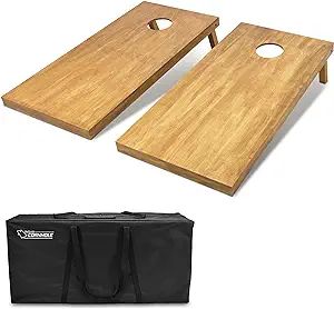 GoSports 4 ft x 2 ft Regulation Size Wooden Cornhole Boards Set - Includes Carrying Case - Full R... | Amazon (US)