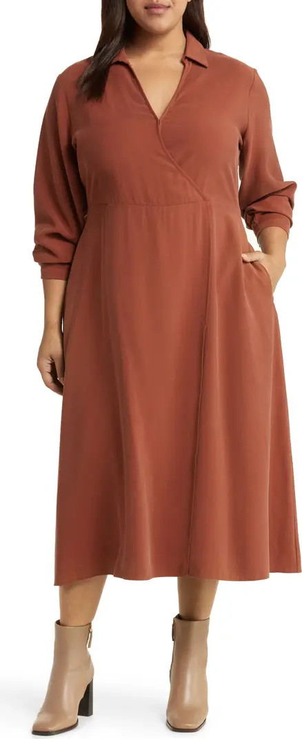 V-Neck Long Sleeve Dress | Nordstrom