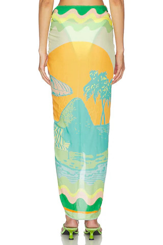 Pastel Mirage Isla Cover Up Skirt in Open Green | Revolve Clothing (Global)
