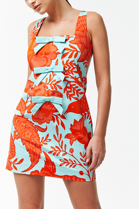 TESE MINI DRESS BLUE/RED FLORAL DECO | Mestiza New York | Otrium | Otrium US