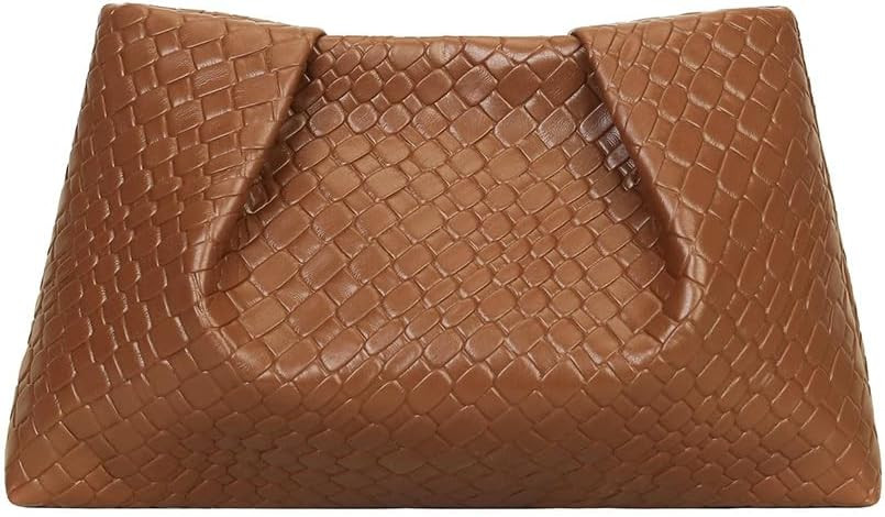 Clutch Bag for Women Pleated Evening Purse Embossed Snake Pattern Soft Slouchy Pouch Fashion Tren... | Amazon (US)