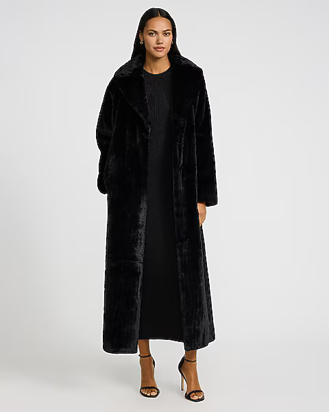 Soft Faux Fur Maxi Coat | Express