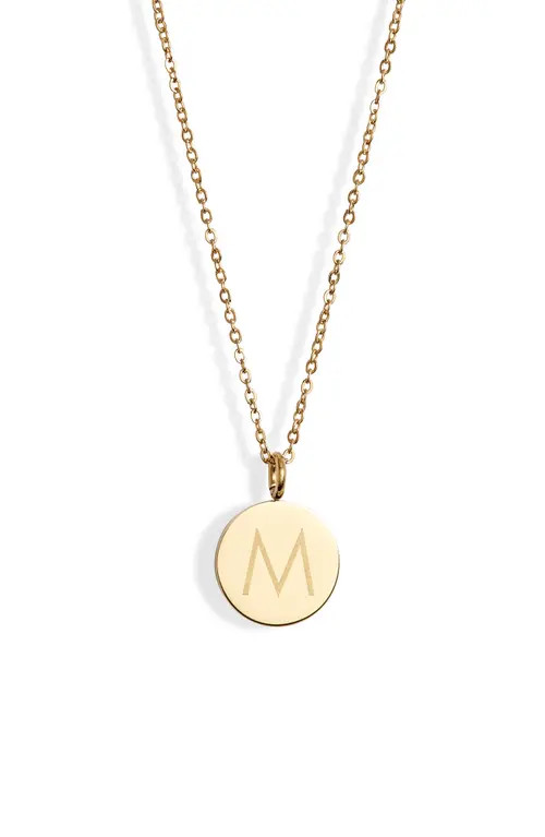 Knotty Initial Charmy Necklace in Gold - M at Nordstrom | Nordstrom
