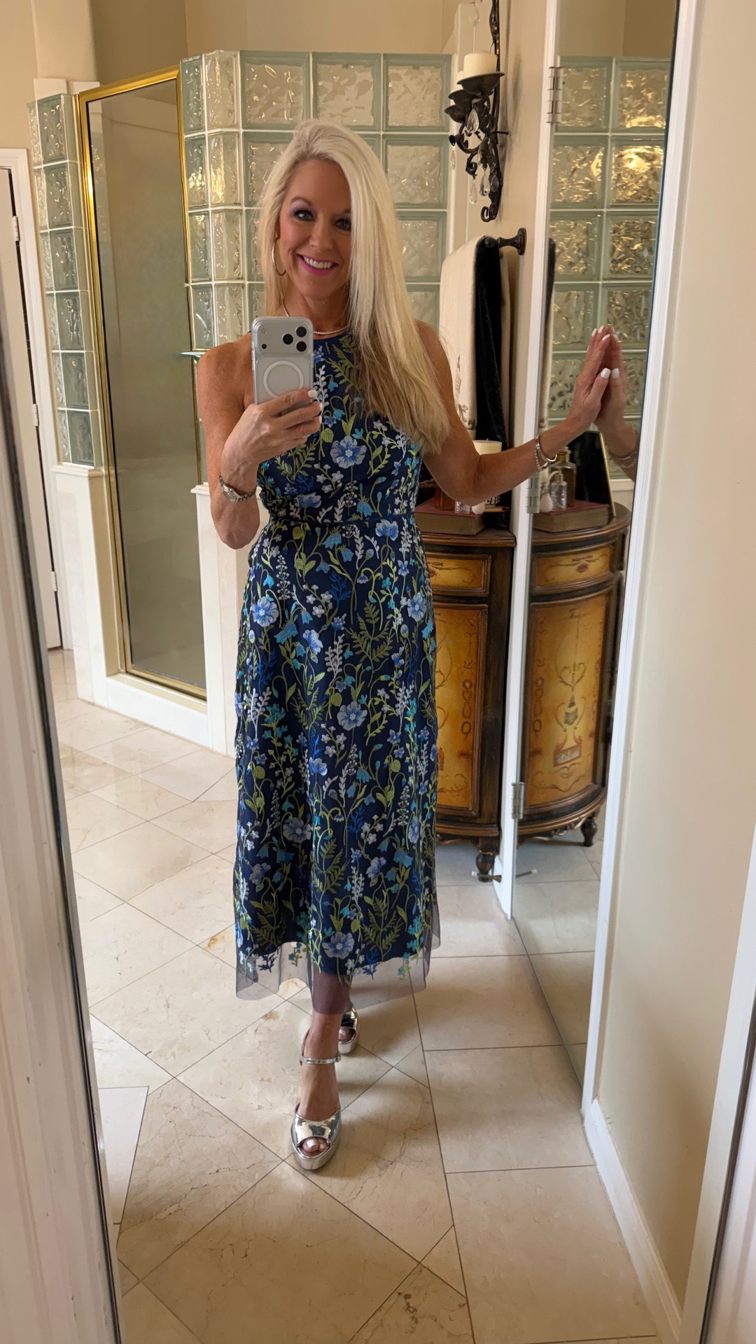 Such a beautiful dress! Available in 2 colors.  I am 5’4”, 113 lbs and wearing a size 2. Runs true to size. Shoes code: Amy15
@macys @Maggy London

#LTKootd #LTKWedding #LTKgrwm