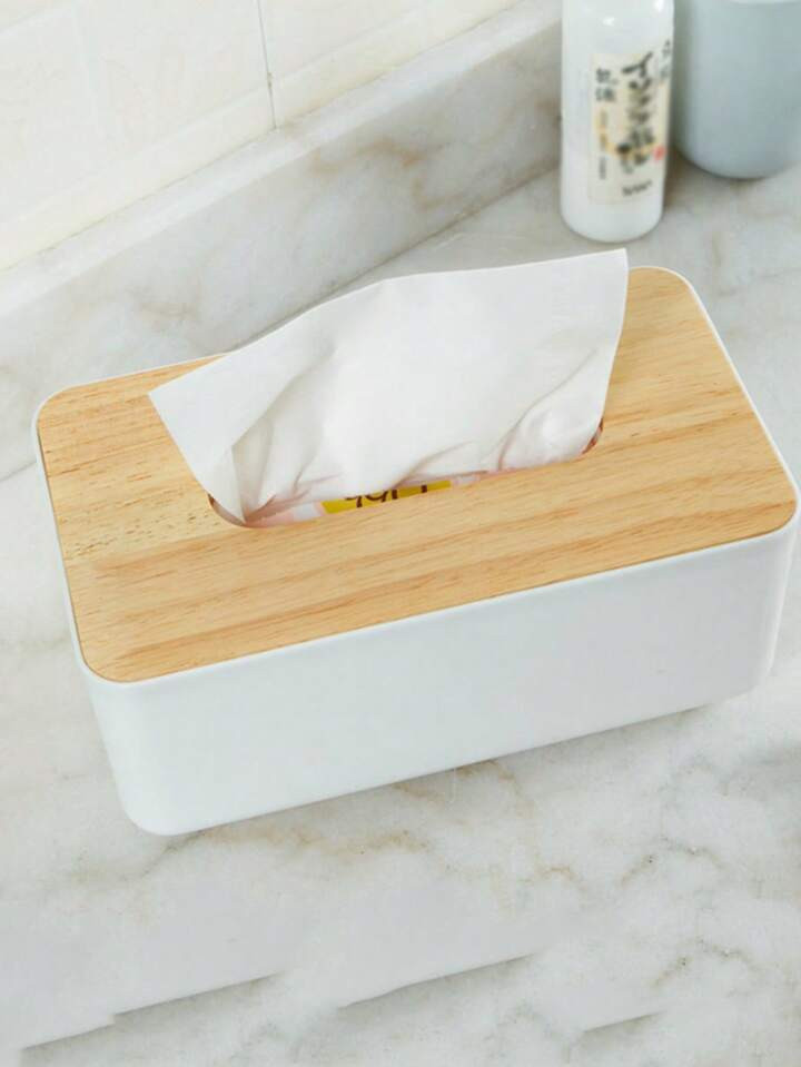 1pc Multi-function Tissue Storage Box, Modern Plastic Tissue Box Cover Holder For Home | SHEIN
