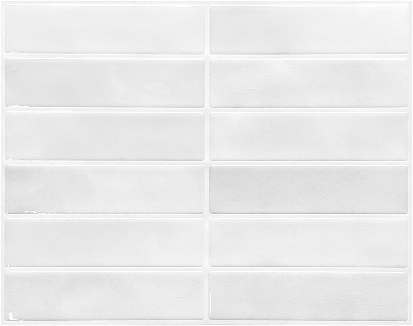 Backsplash Tile Peel and Stick, 11.42'' x 9'', White Grey | Amazon (US)