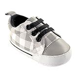 Luvable Friends Unisex Baby Crib Shoes, Gray Plaid, 0-6 Months | Amazon (US)