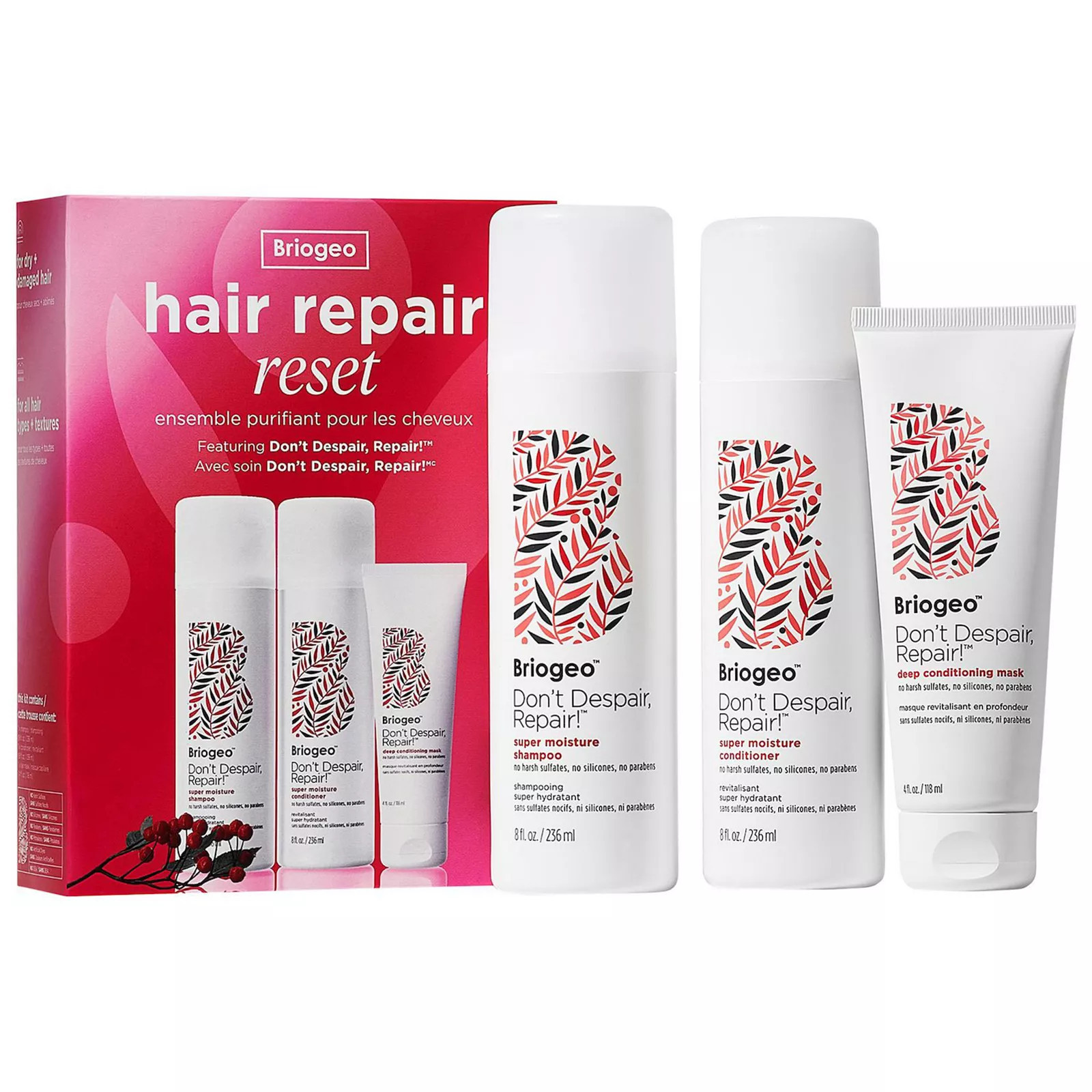 Briogeo Don't Despair, Repair! Shampoo, Conditioner and Conditioning Mask Value Set, Size: 7.4 FL Oz, None | Kohl's